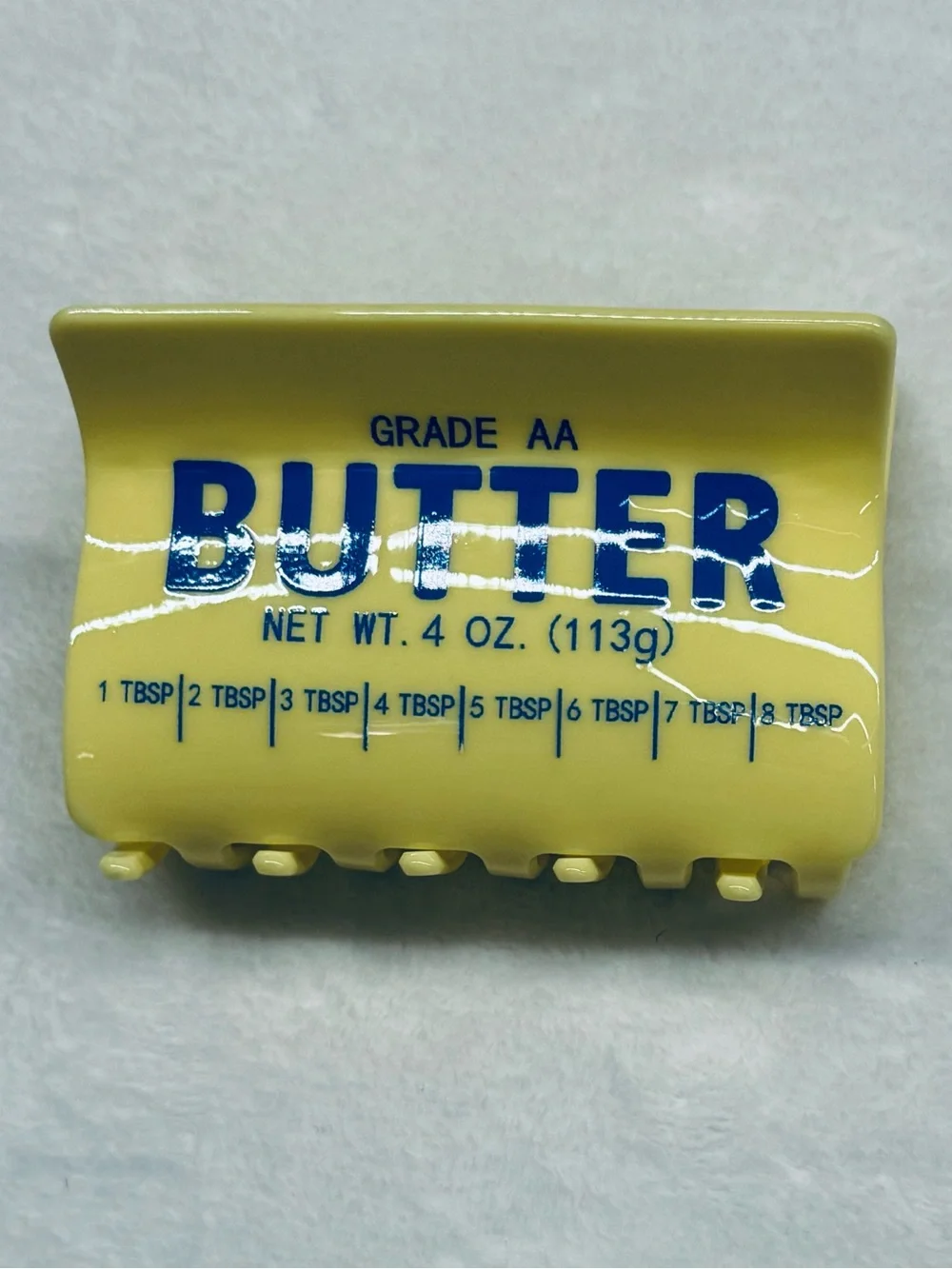 Butter Stick Hair Claw Clip Yellow Novelty Food-Themed Hair Accessory